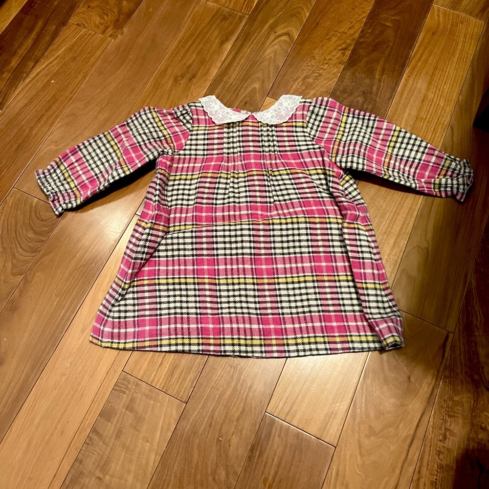 Bonpoint checkered dress size 12m